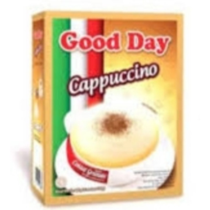 

JUAL ECER GOOD DAY CAPPUCCINO (RTG, 12 X 10 X 25 GR) 1 SACHET