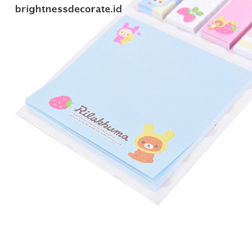 (Birth) Stiker Penanda Buku / Memo Motif Strawberry / Beruang