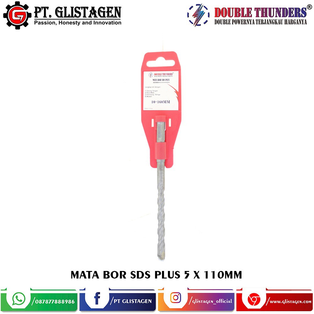 Mata Bor Beton SDS Plus 5mm 5x110mm DOUBLE THUNDER - Germany Tehnology
