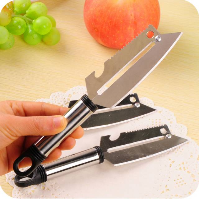 Pisau Dapur Multifungsi Peeler Serbaguna Alat Pemotong Pengupas Kentang Buah Stainless