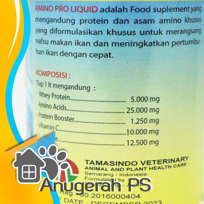 

amino pro liquid vitamin ikan dengan asam amino 1 liter