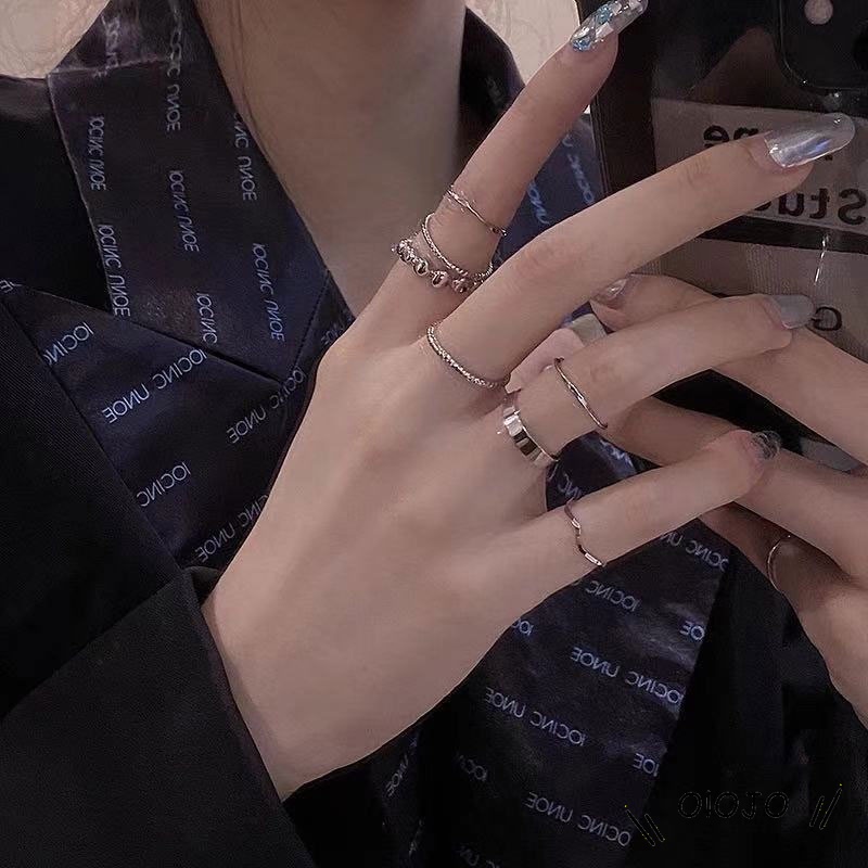 【COD】Fashion Korea Kombinasi Terbaru Cincin Sederhana Liar Aksesoris Mode