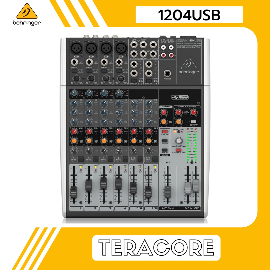 Jual Behringer Xenyx 1204USB Mixer with USB 12 Input 2 Bus Mixer with
