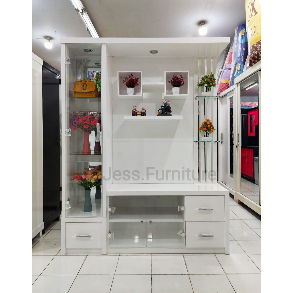 Pajangan Partisi TV  Pajangan TV Bloktik / Pajangan Minimalis / partisi ruangan / Bufet TV MINIMALIS