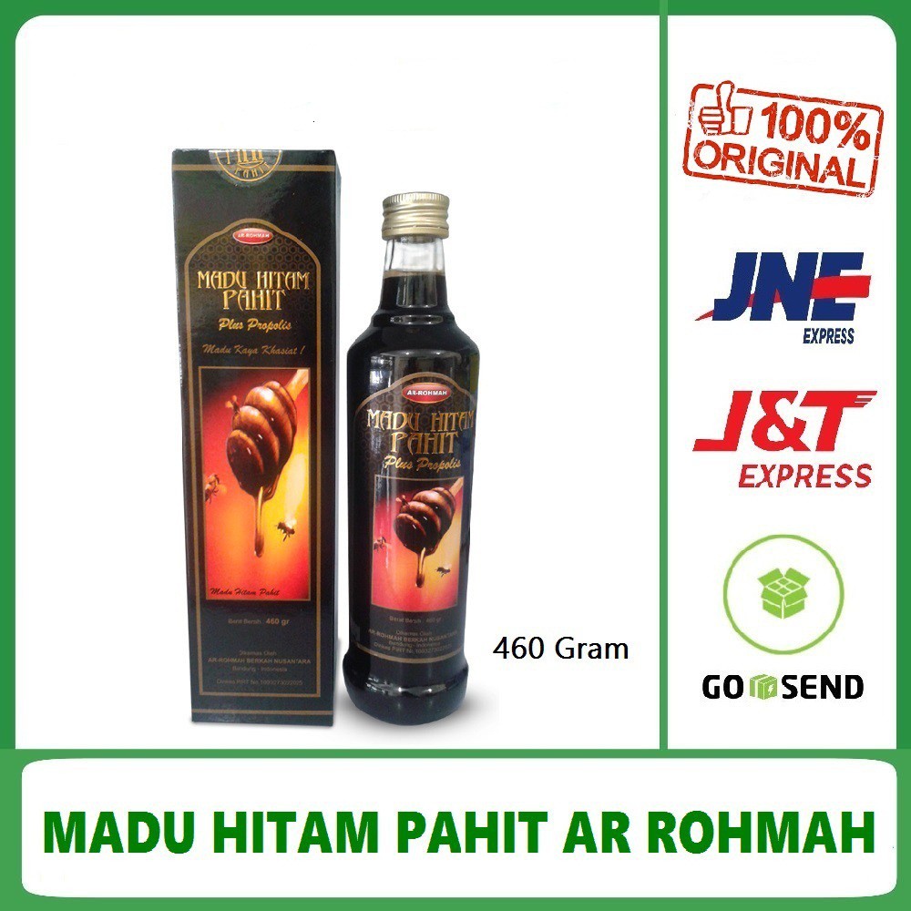 °847@ Madu Hitam Pahit Asli Ar-Rohmah Plus Propolis 460 gr untuk TBC,ASMA dan Diabetes Melitus