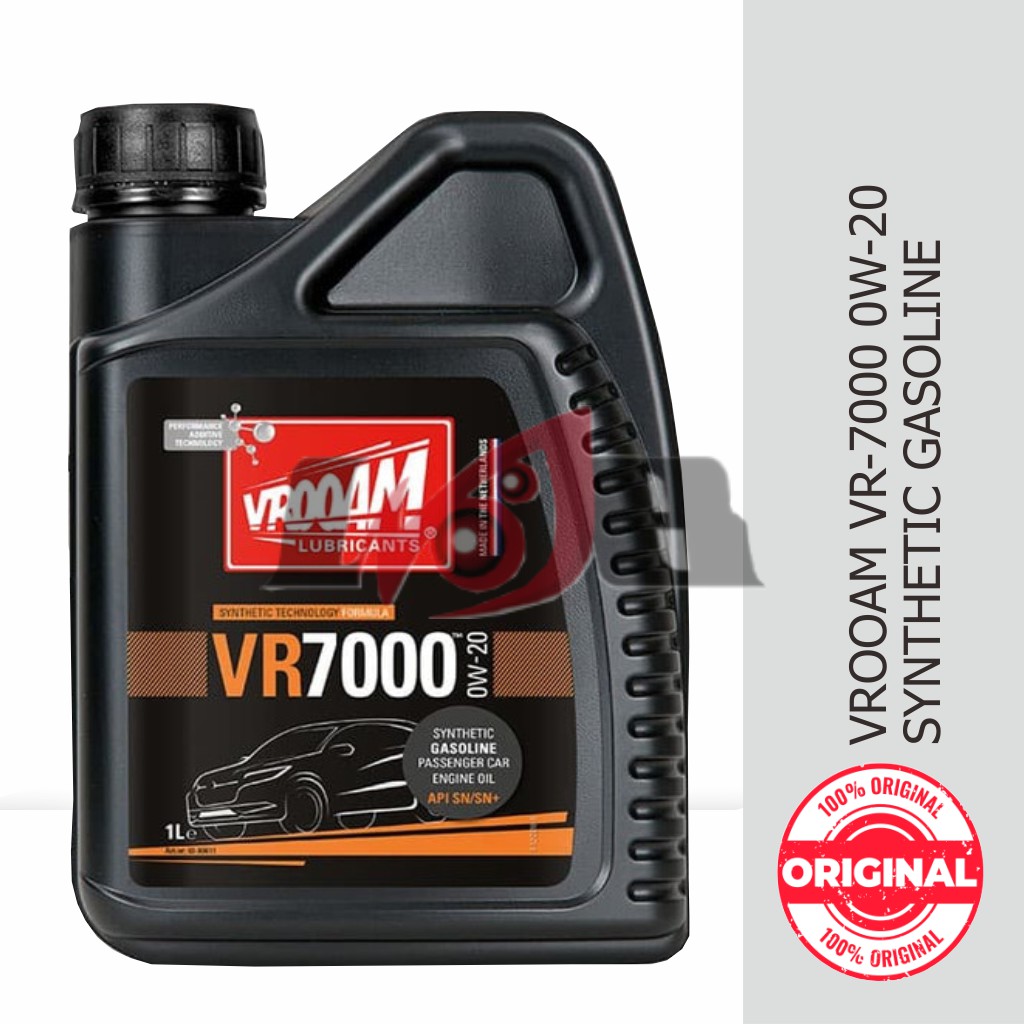 Oli Mobil Vrooam TDR VR7000 Car Engine Oil SAE 0W20 1 Liter API SN Full Synthetic