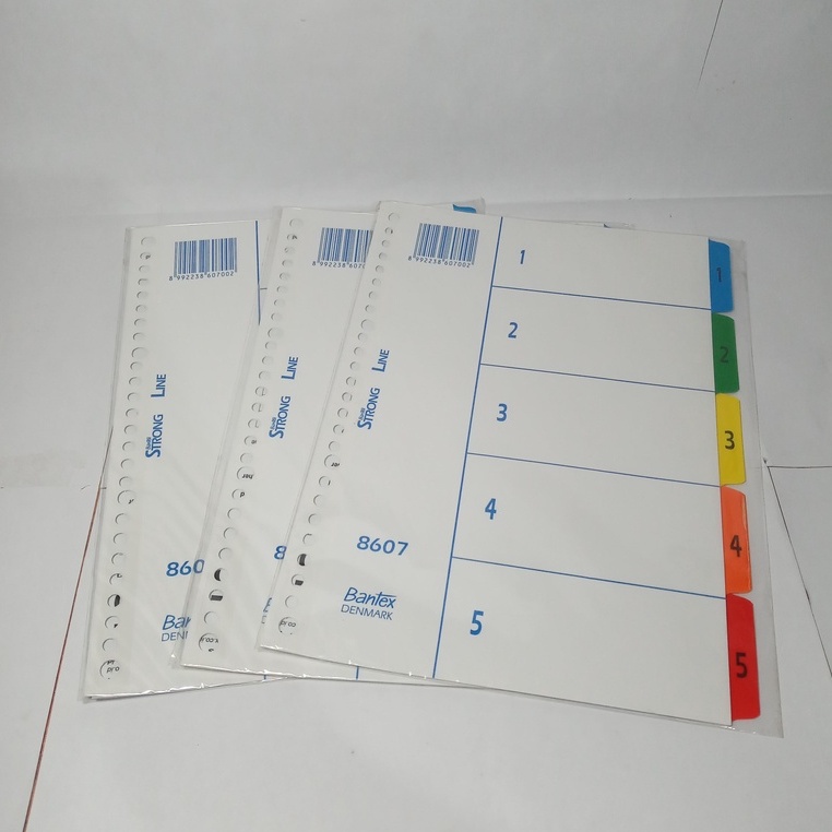 

[Cuci Gudang] BANTEX Strong Line Divider / Pemisah Kertas - No. 8607 (1-5 indexes)