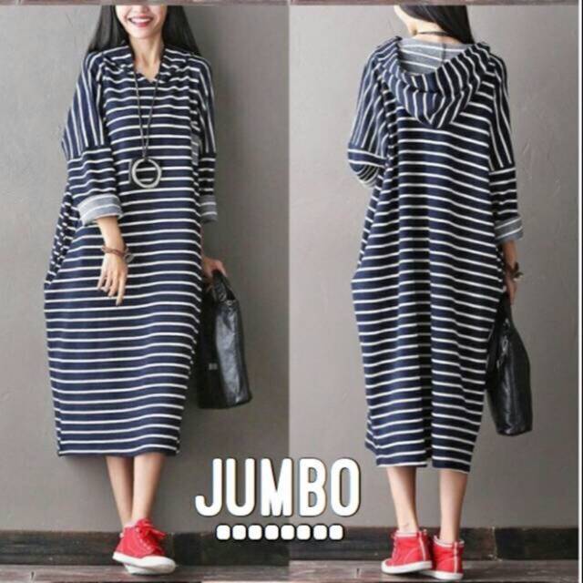 Dress wanita GODIVA hodie salur jumbo