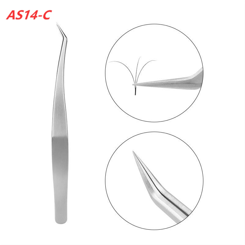 GENIELASH Pinset All Types Of Stainless Steel Straight Curved  Eyelash Extension Tweezers Nail Tools