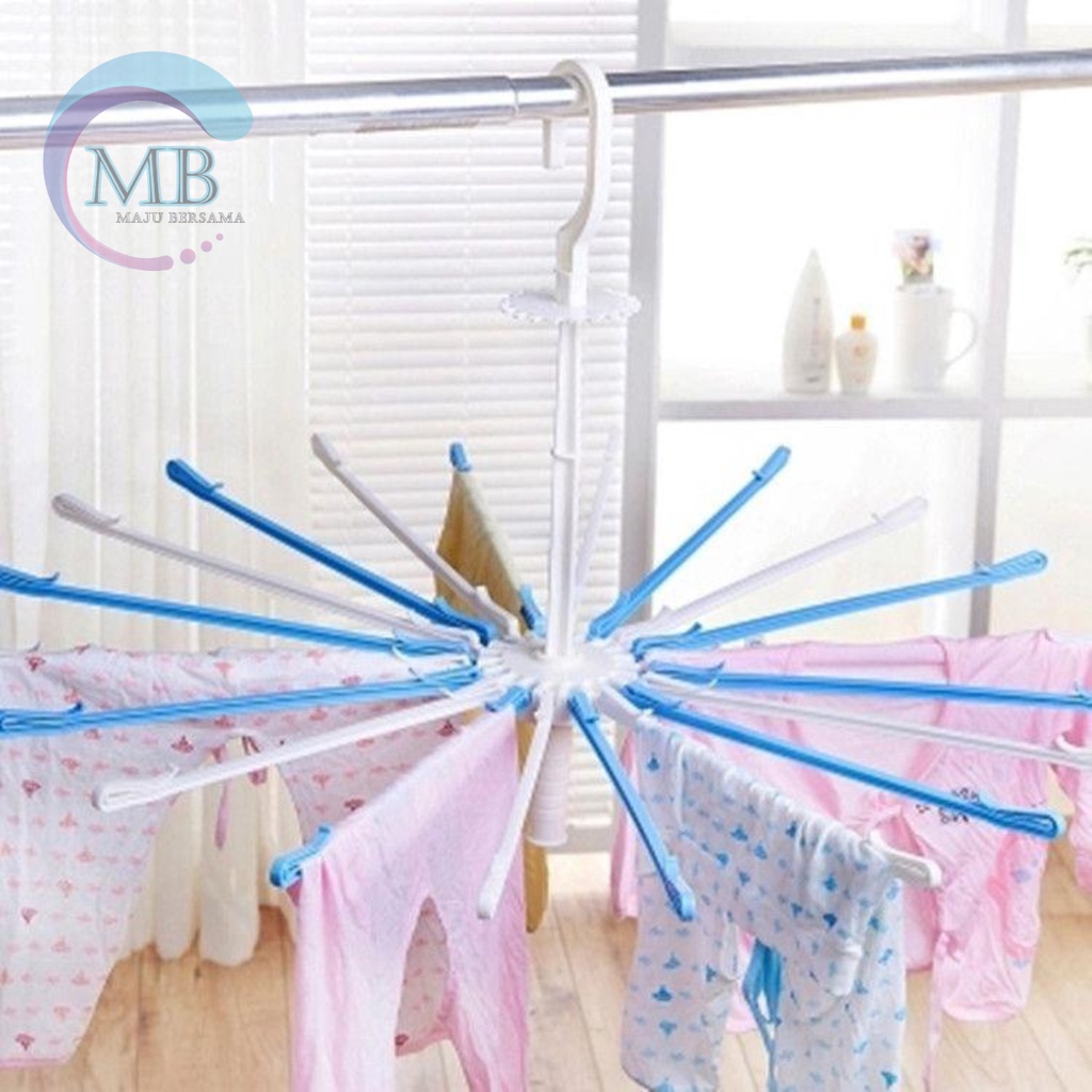 RT88 folding hanger gantungan jemuran baju bayi putar 360 derajat 20 stick pengait MB2941