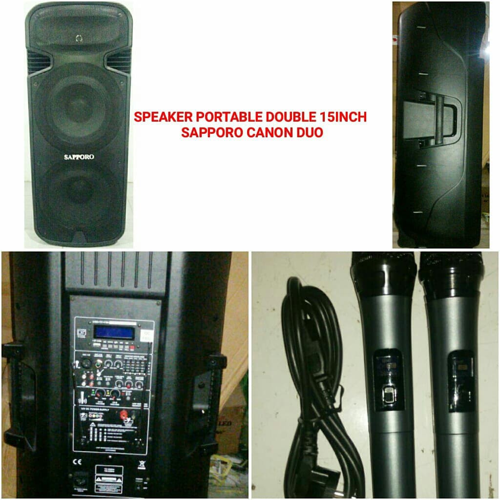 Speaker Portable Sapporo Canon Duo 15inch jos suaranya