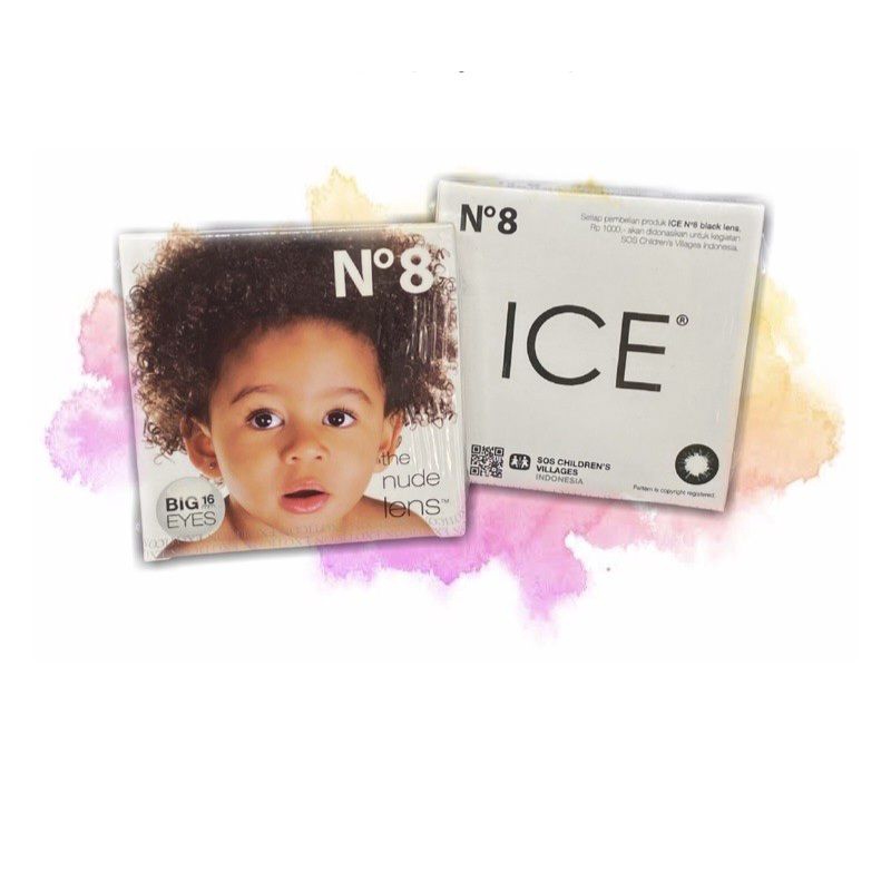 Ice N8 Black / soflen ICE N8 black / softlens warna bulanan ice