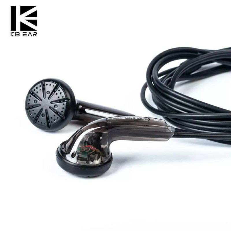 KBEAR Earbud 15.4mm Dynamic Driver Transparan Black