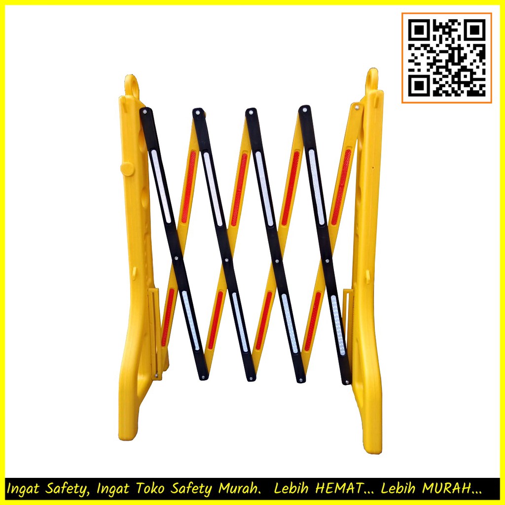 

Expandable Barricade Road Barrier Foldable / Pagar Lipat Keamanan Pembatas Area Jalan