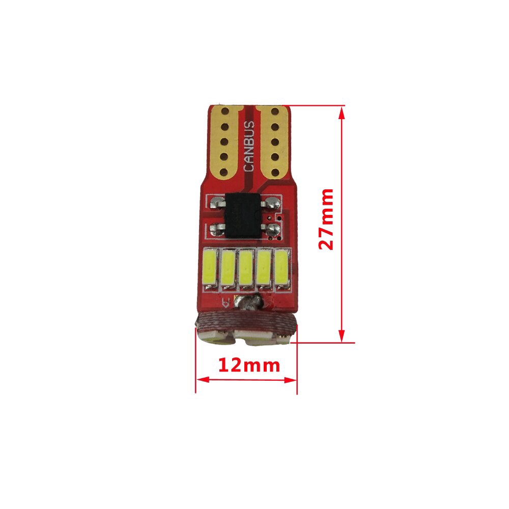 Lampu Led Canbus T10 W5W 168 4014 Smd 15smd Canbus Warna Putihkuning Non Polarity Untuk Parkir Mobil