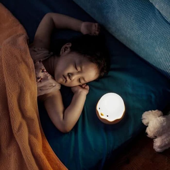 Lampu Tidur Anak Lucu Silicon Egg Shell Lampu Telur Unik Silicone Chick Silicon Night  Steamed Bun