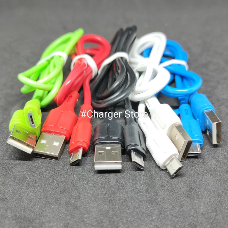 Kabel Data Bulat Warna Warni Micro USB 100Cm Murah Kualitas Bagus