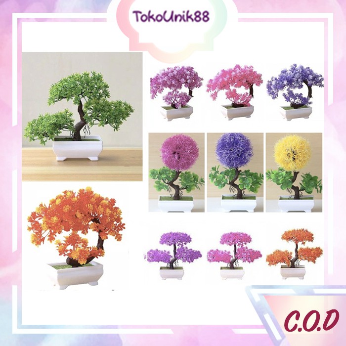 TU88 Ornamen Tanaman Pohon Hias Bentuk Bonsai Dekorasi 