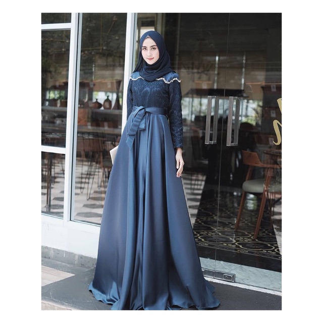 Dress pesta maxmara brukat