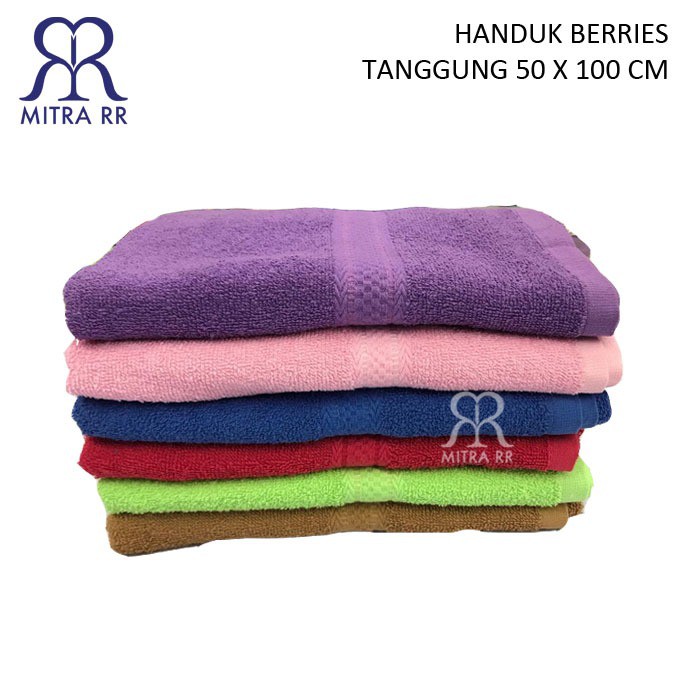 Mitrarr HANDUK BERRIES Tanggung 50x100 cm 100% Katun Handuk Mandi Pantai Senam