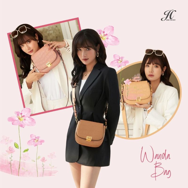 WANDA BAG JIMS HONEY ORI TAS SELEMPANG WANITA CUTE FASHION CEWEK KOREA IMPOR SLING CROS BAG BAHU MURAH