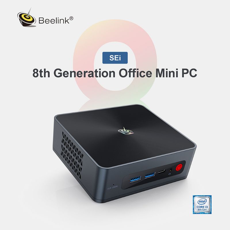 Mini PC Beelink SEI8 8109U 8/500GB SSD NVMe Intel Core i3 Coffe Lake HDMI 4K Windows 11 Pro