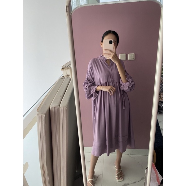 NABO - Kasela Midi Dress (Dress Midi bahan Rayon)