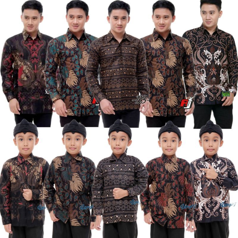 Sale Couple Batik Ayah/bapak Dan Anak Beragam Motif Murah Batik Pekalongan gBmNrl5c00zWXn