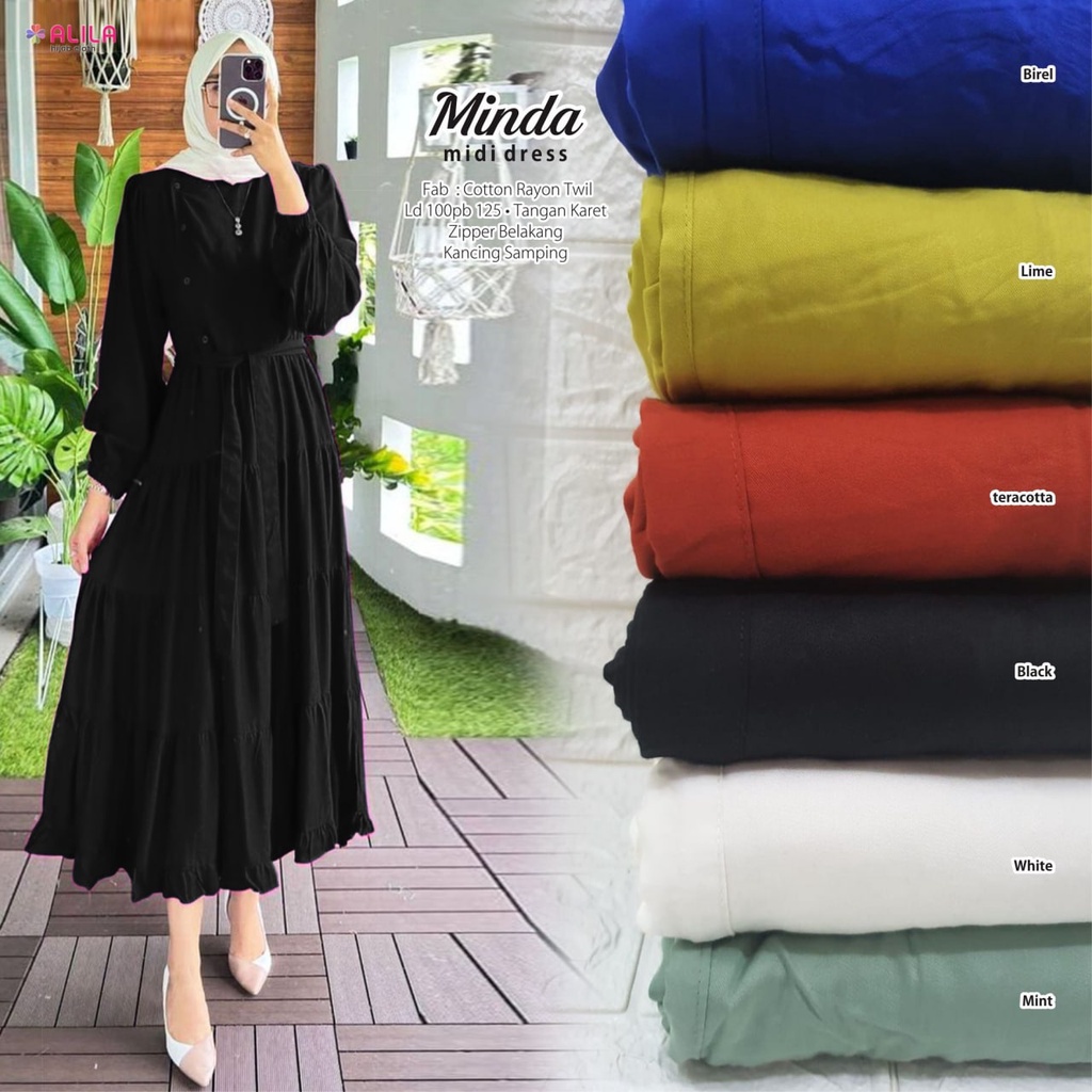 NEW DRESS WANITA MINDA MIDI DRESS BY ALILA