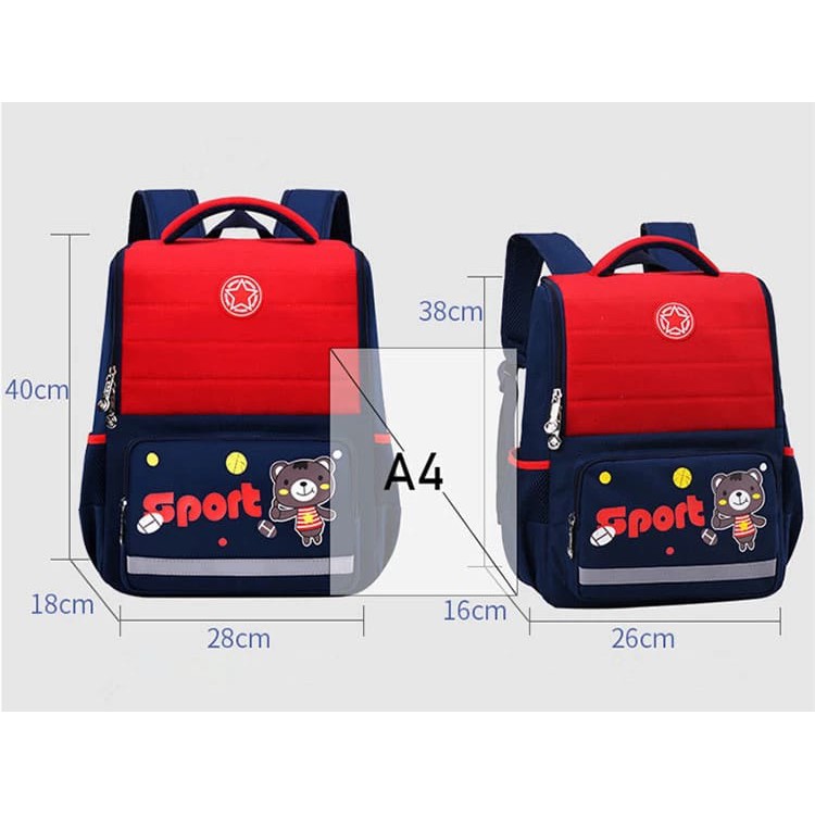 Tas Ransel Anak Laki Laki_Tas Sekolah SD TK PAUD_Tas Sekolah Motif Sport