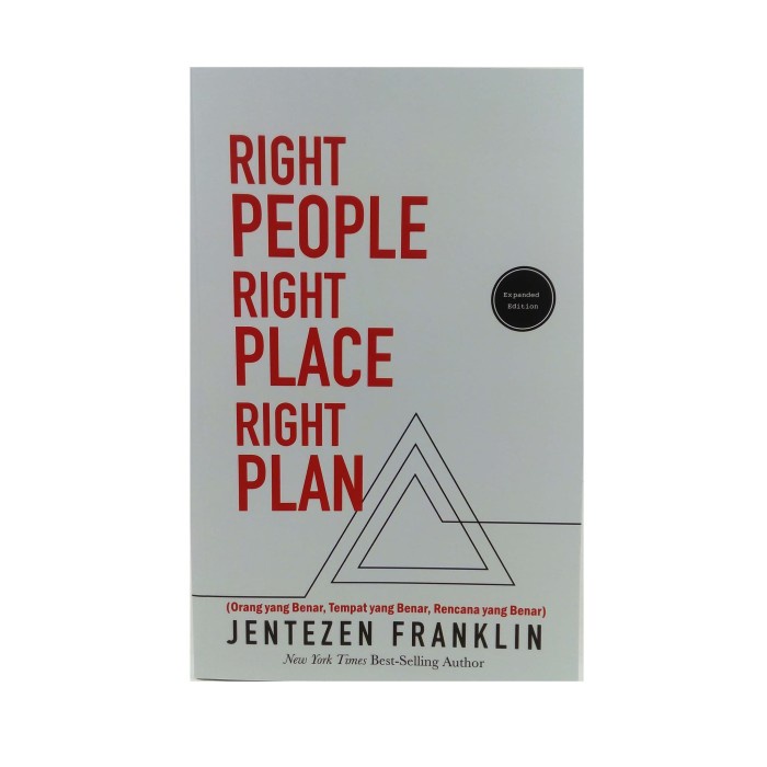 Buku Right People Right Place Right Plan - Jentezen Franklin