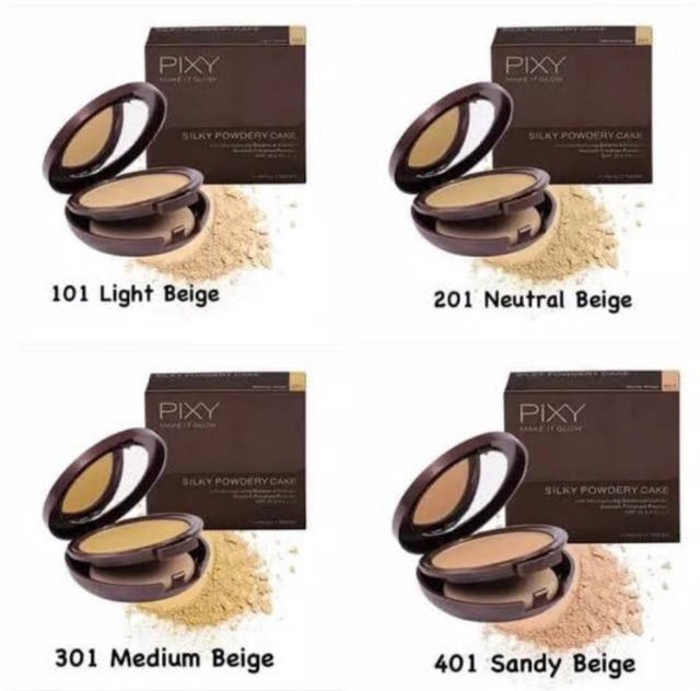 Pixy make it glow Silky Powdery Cake | Bedak Padat | Compact Powder