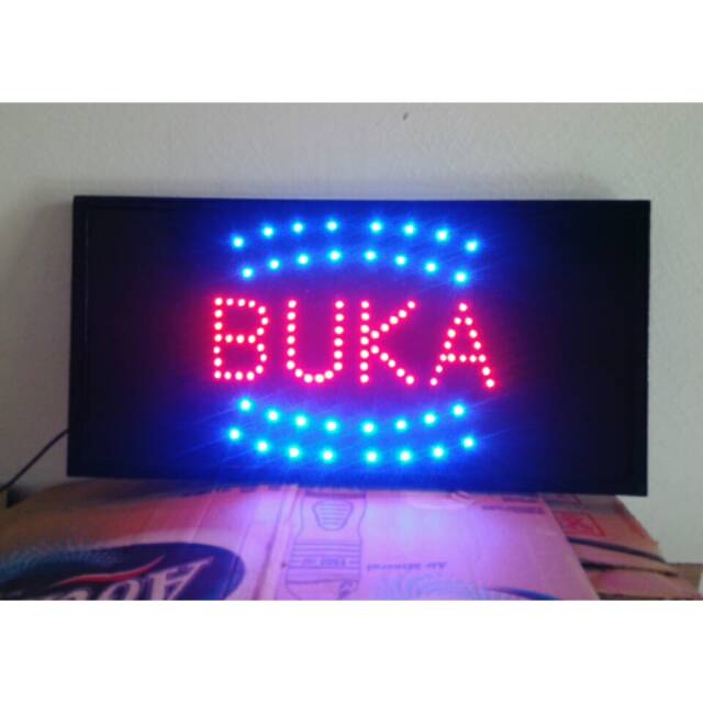 Tulisan lampu led / led sign buka besar