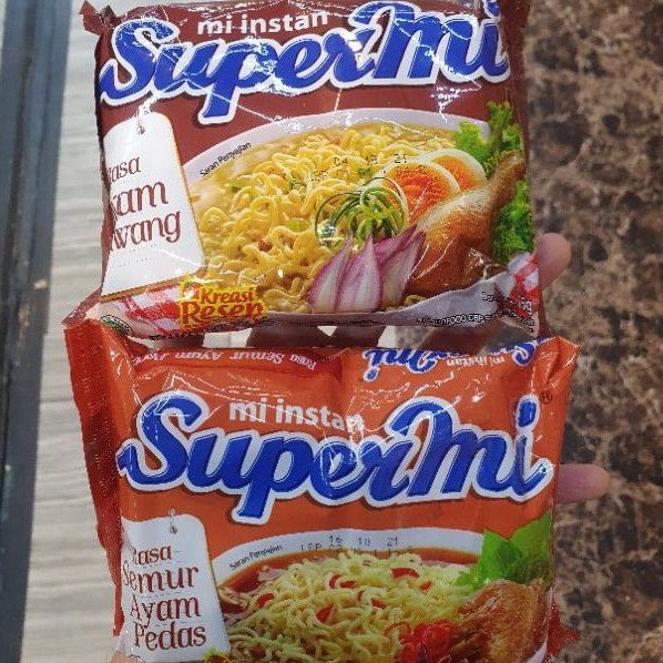 

SuperMi mie khas MEDAN instan supermie AYAM BAWANG/ SEMUR AYAM PEDAS.