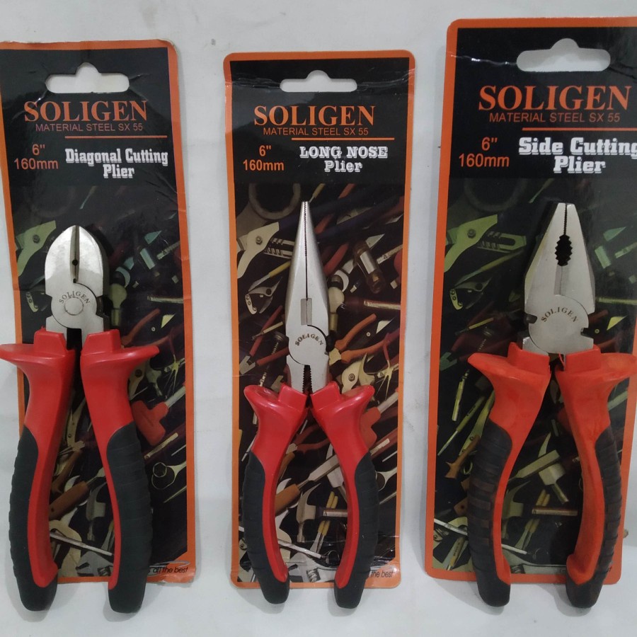 Tang Potong Lancip Kombinasi Soligen 6&quot; 6 inch