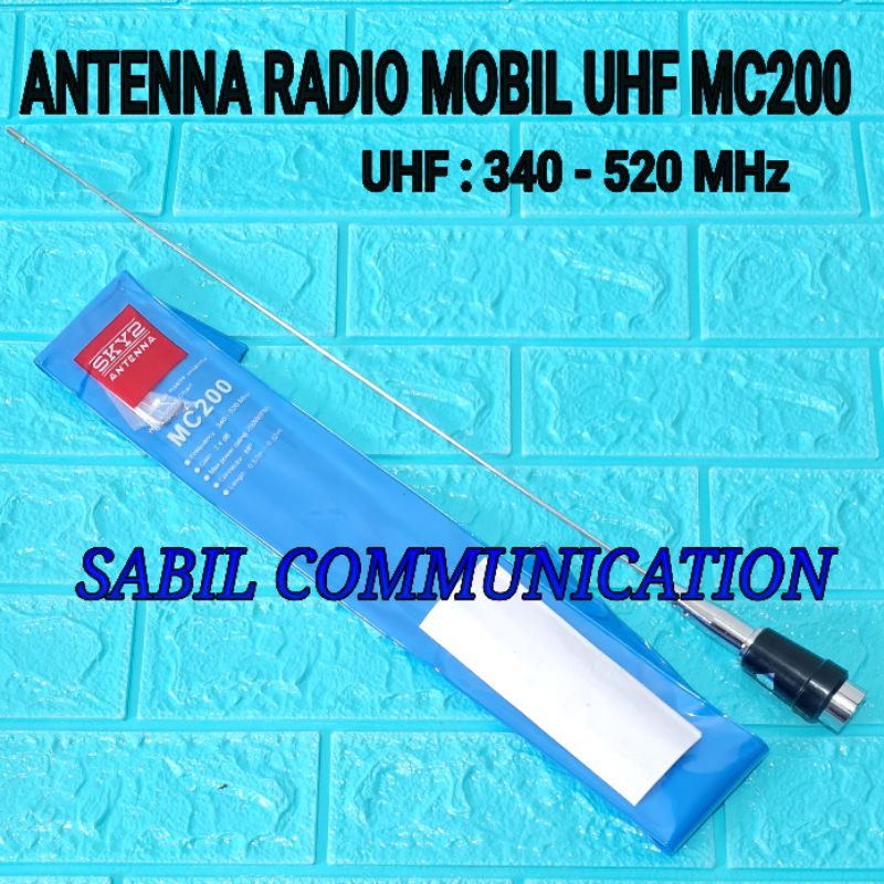 ANTENA MOBIL SKY2 MC200 UHF 340 - 520Mhz ANTENA RADIO RIG UHF MC-200 UHF LOW 350 - UHF 520