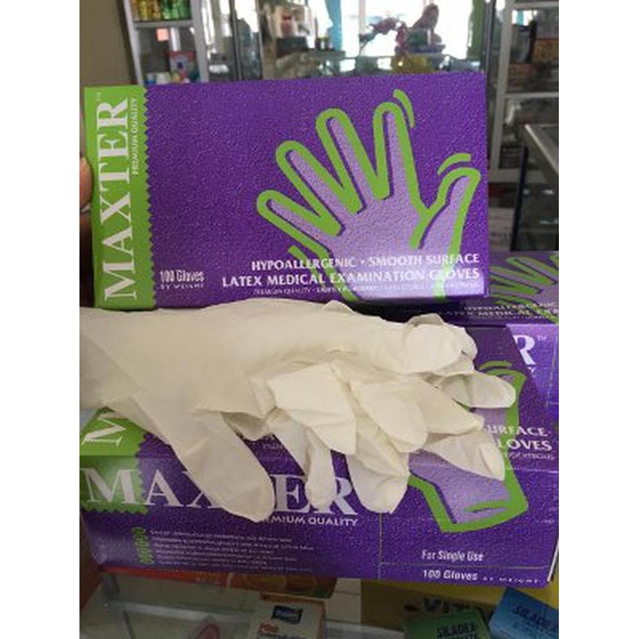 Sarung Tangan Handscun HANDSCOON MAXTER Latex 100 pcs