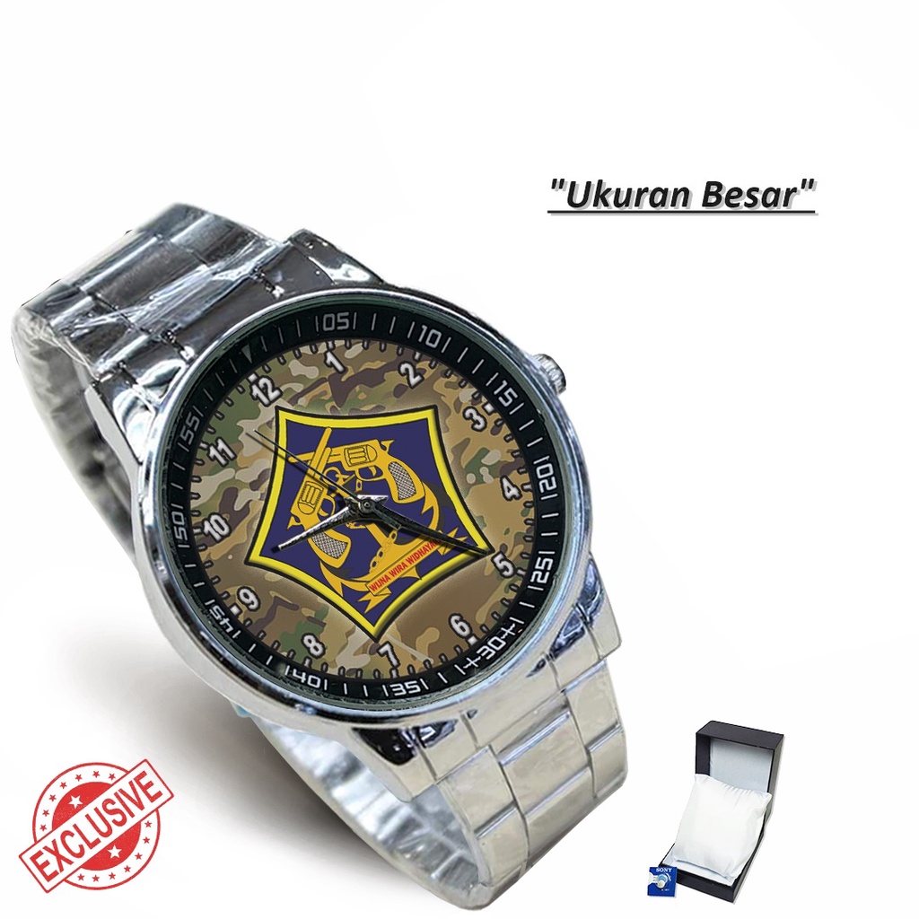 Jam Tangan Rantai Couple POLISI MILITER TNI AL - 03 (Mantul)