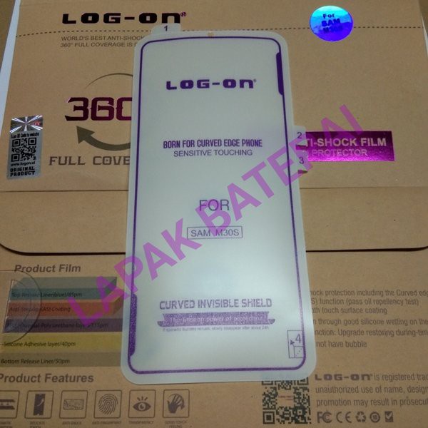 LOG ON ANTISHOCK SAMSUNG M30S ANTI GORES JELLY SCREEN GUARD HYDROGEL SCREEN PROTECTOR