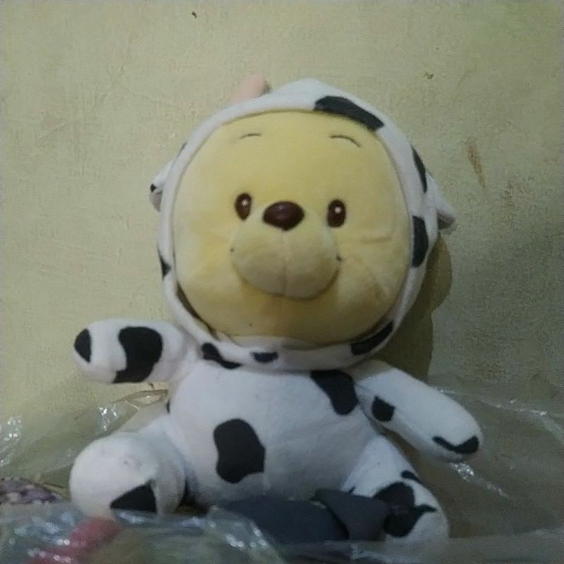 boneka pooh costum sapi original disney