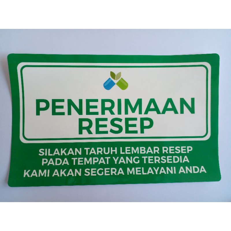 

Stiker Vinyl Penerimaan Resep