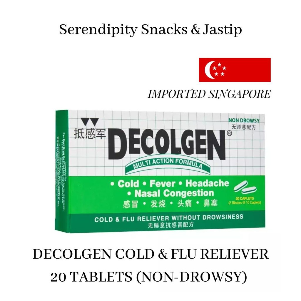 DECOLGEN COLD & FLU IMPORTED SINGAPORE (NON DROWSY)