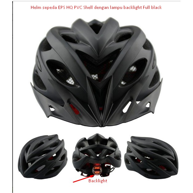 Helm sepeda EPS HQ PVC Shell dengan    lampu backlight Full