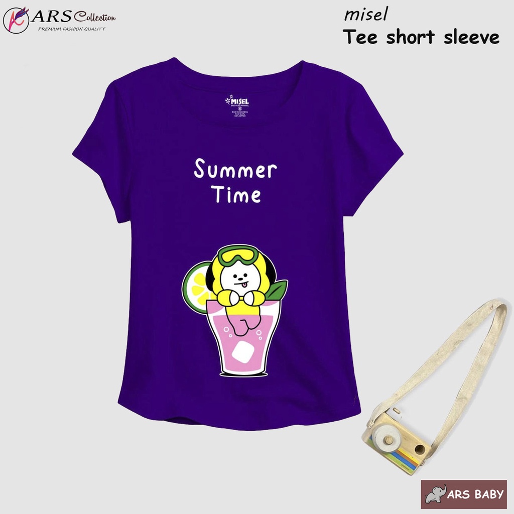 Baju Perempuan Lengan Pendek Kaos Misel Junior Bahan Tebal BT 21 Series