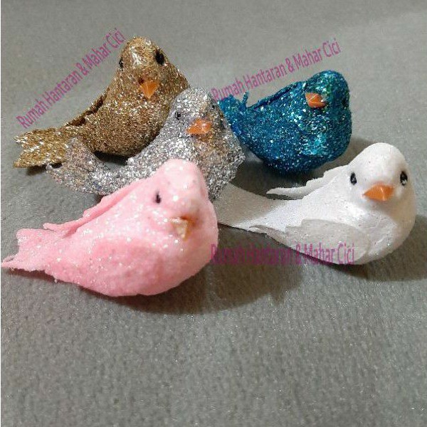 Burung 1pc/ aksesoris hantaran / hiasan burung/ burung kecil/burung merpati/burung steropoam/bird