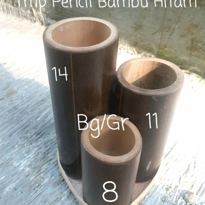 

Berkualitas Tempat Pensil Bambu Hitam A & B Trendi