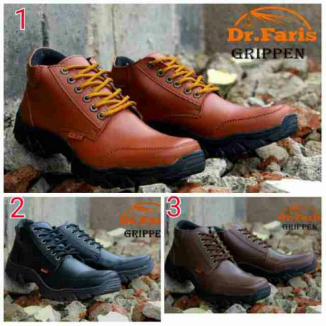Sepatu boots dr faris grippen semi boots