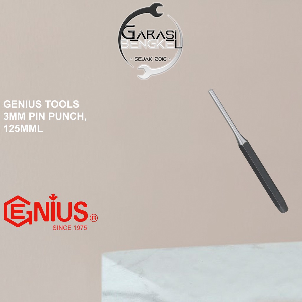 

Genius Tools Metric Pin Punch - Mata Centre 3mm