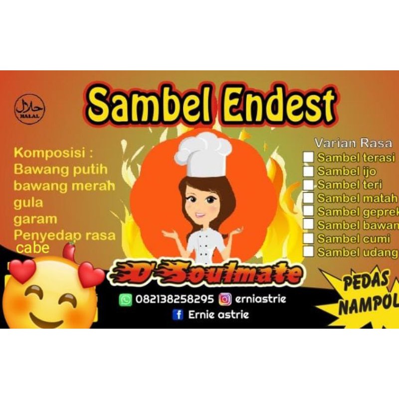 

Sambel teri endest pedest 250ml macam macam sambel