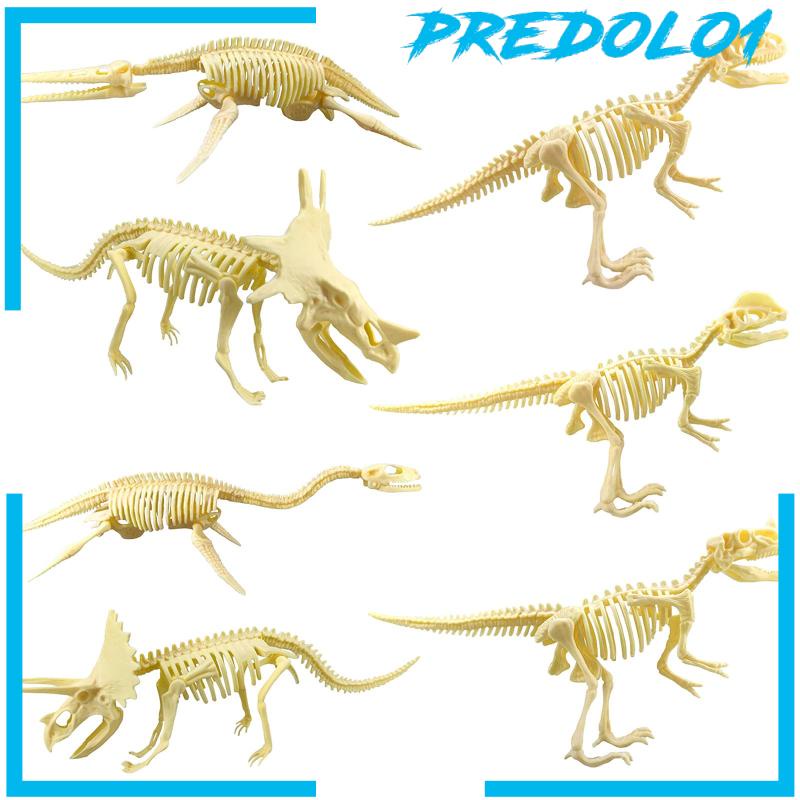 7Pcs Realistic Dinosaur Skeleton Toys Assorted Bones Figures Toys Gifts